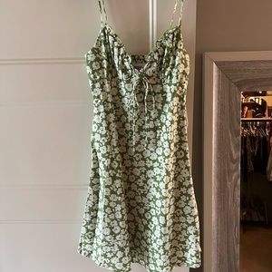 Princess Polly Green Flower Mini Dress